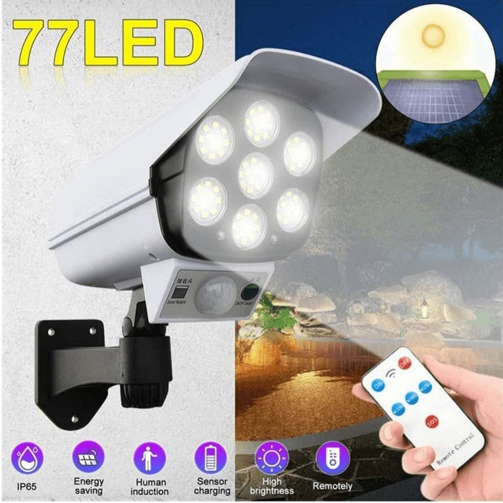 FOCO SOLAR MOD. CAMARA DE 77 LED CON