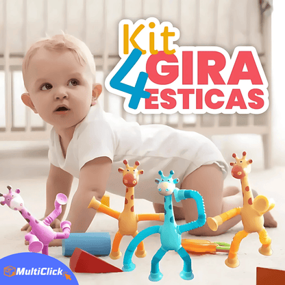 Kit con 4 Jirafas - Lindas y Coloridas Jirafas para el Desarrollo Motor