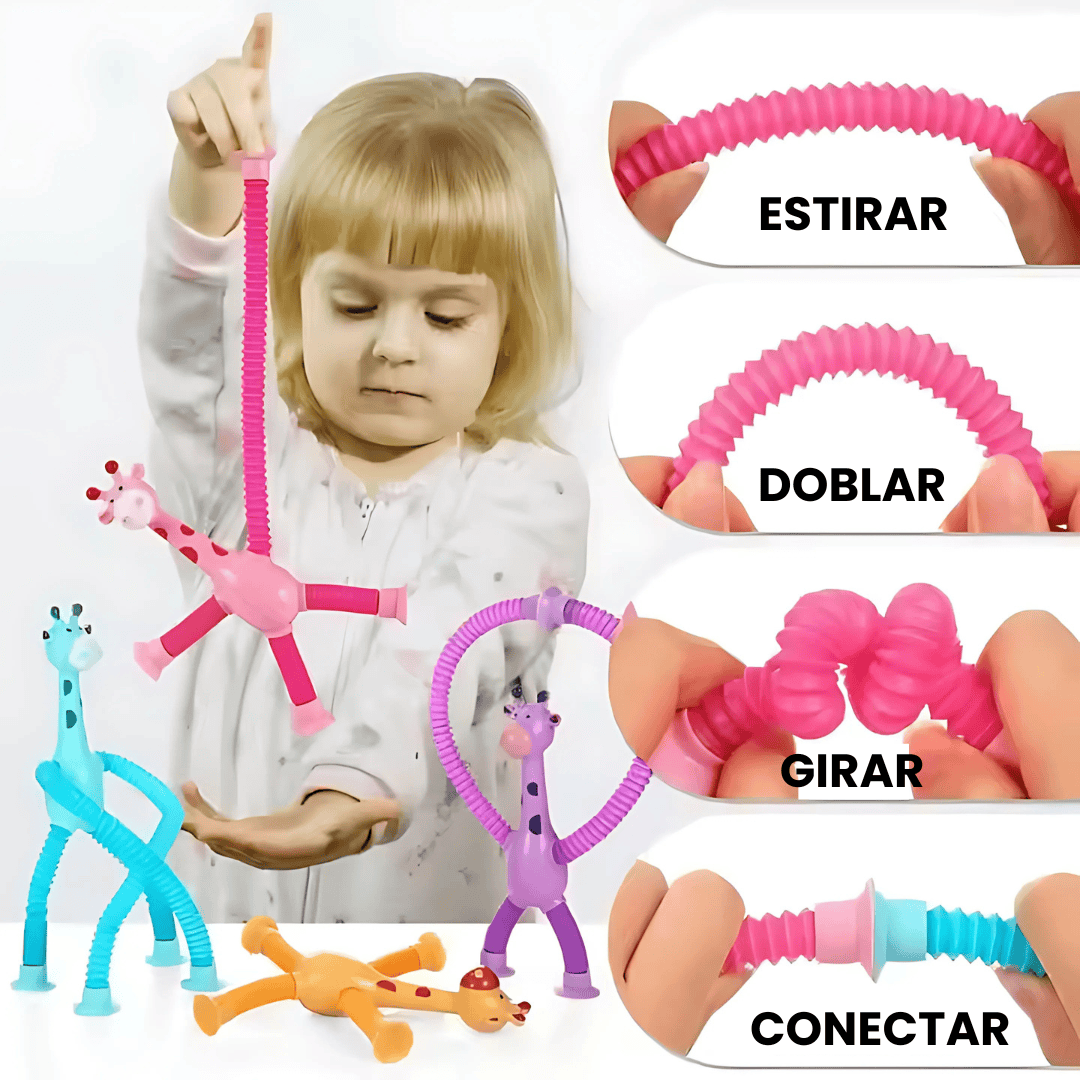 Kit con 4 Jirafas - Lindas y Coloridas Jirafas para el Desarrollo Motor
